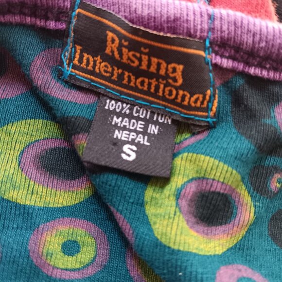 Small True Vintage Boho Top Handcrafted Patchwork Bohemian Tunic Nepal Cotton - Picture 8 of 8